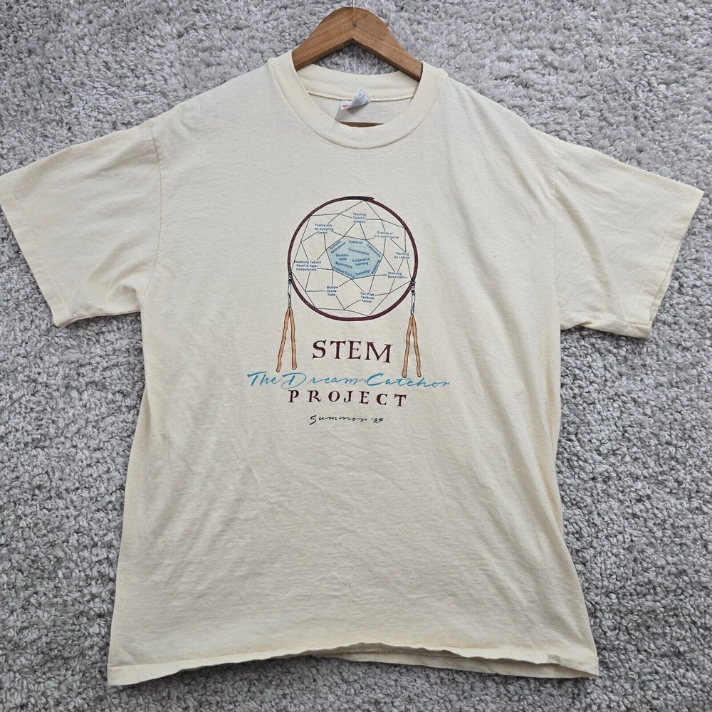 Vintage STEM Project‎ Dream Catcher Graphic T Shirt Size L Single Stitch 90s